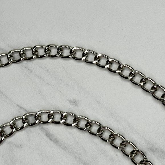 Silver Tone Chain Link Purse Handbag Bag Replacement Strap - Picture 4 of 13
